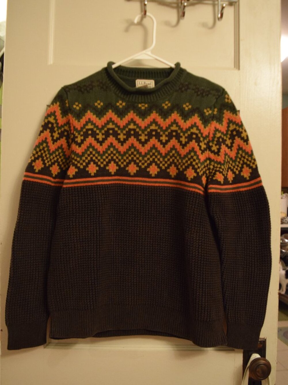 L.L. Bean Fair Isle Rollneck Sweater